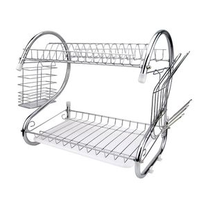 Escorredor de Louça Em Aço Inox Para 14 Pratos - Honey Home