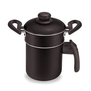 Cuscuzeiro Individual Antiaderente Preto 800ml - Dona Chefa