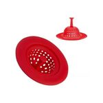 Ralo_Para_Pia_Em_Silicone_Vermelho_11,30cm_-_Milk
