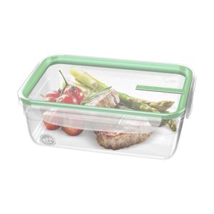 Pote Plástico Transparente Com Travas Tampa Verde Menta 2 Litros - Sanremo