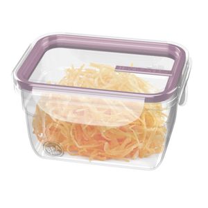 Pote Plástico Transparente Com Travas Tampa Açaí 537ml - Sanremo