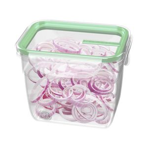 Pote Plástico Transparente Com Travas Tampa Verde Menta 770ml - Sanremo