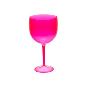 Taça Gin Rosa de Plástico 580ml AP1023RST - Plastifesta