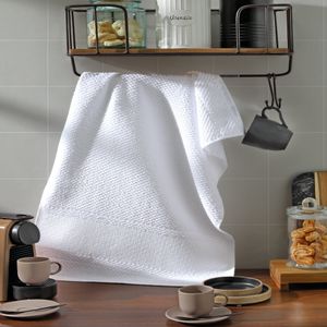 Pano Copa Felpudo Vitoria Jacquard Para Bordar Liso Branco 45x70cm - Dohler