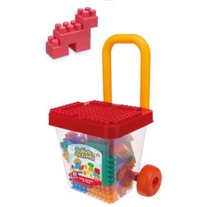 Balde Carrinho de Puxar Activity Com 50 Blocos de Montar 5032 - Gulliver