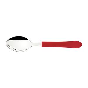 Colher Mesa Leme Inox Com Cabo Plástico Vermelho - Tramontina