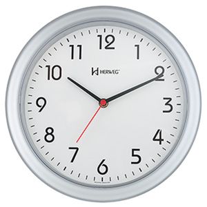 Relógio Parede Quartz Redondo Prata - Herweg