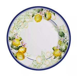 Prato Sobremesa Sorrento Cerâmica Faiança Decorado 19,5cm - Alleanza Cerâmica