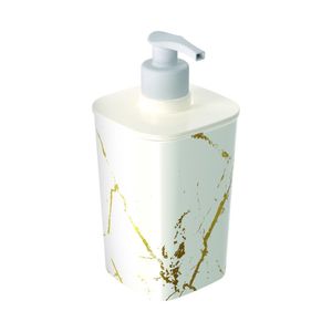 Porta Sabonete Liquido Classic Plástico Marmorizado/ Bege Madeira 420ml 13749 - Plasútil