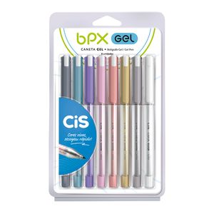 Caneta Gel Bpx 0,7mm Blister Com 8 Unidades Colorida - Cis