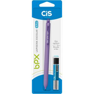 Lapiseira  Escolar Bpx 0,7mm Bpx Lilás Blister Com 1 Unidade E 12 Grafites - Cis