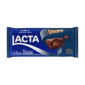 Tablete Chocolate Amaro 40% Cacau 80g 1630 - Lacta