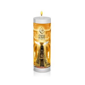 Vela Votiva Nossa Senhora Aparecida Branca 250g - Chama de Ouro