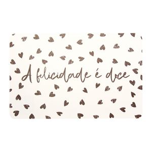Lugar Americano Felicidade 43x28cm - Hauskraft