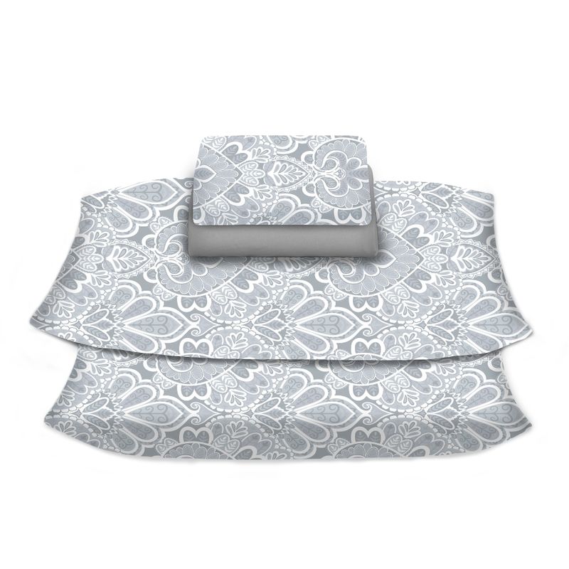 Jogo_Cama_King_Estampado_Cotton_Match_Magneto_Cinza_Prata_40cm_4_Peças_Ref.0320024MCZ_Portallar