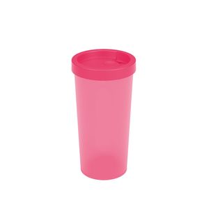 Copo Nutri Com Tampa Plástico Rosa 500ml - Brinox