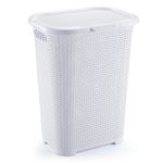 Cesto_Multiuso_Plástico_Rattan_Branco_30_Litros_Ref.CR1261_Monte_Libano