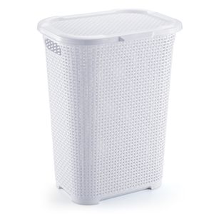 Cesto Multiuso Plástico Rattan Branco 30 Litros - Monte Libano