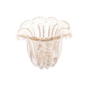 Vaso Italy Vidro Dourado 13x11x10cm - Lyor