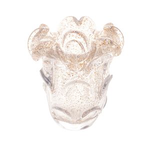 Vaso Italy Vidro Dourado 13x14,5cm - Lyor