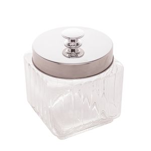 Porta Mantimento Vegas de Vidro Com Tampa de Metal 1,2l Ref.7797 Lyor