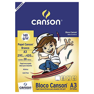 Bloco Canson A3 com 20 Folhas - Fila Canson