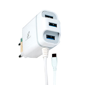 Carregador Ultra Rápido 4.1a 3 Entradas USB Conexão Iphone Lightning Branco XCUR24 - Xcell