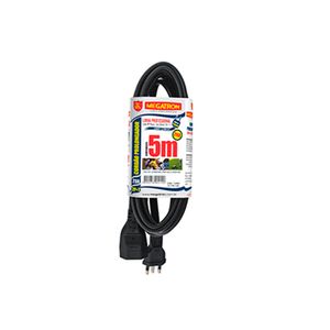 Extensão Cabo PP Cordão Prolongador Com 5 Metros Preto 3x2,50mm - Megatron