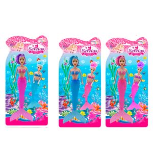 Kit Bonecas Sereias Com Pente Sortidas 657395 - Euroquadros