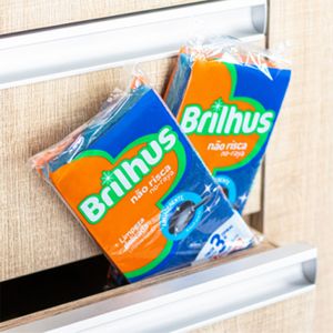 Esponja Brilhus Não Risca Limpeza Delicada Com 3 Unidades - Bettanin