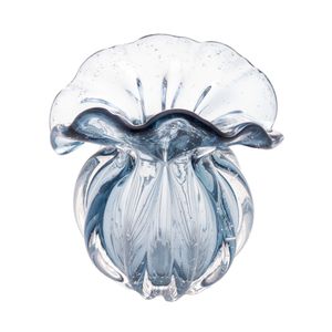 Vaso Italy Vidro Azul 13,5x11x14cm - Lyor