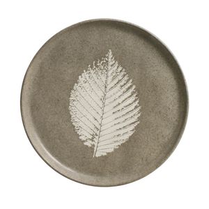 Prato de Sobremesa Seiva Cerâmica Cinza 21cm - Porto Brasil