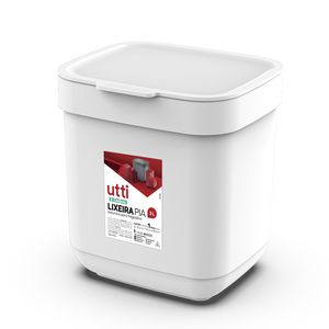 Lixeira de Pia 3 Litros Plástico Branco 18,4x14,52x16,79cm - Ordene