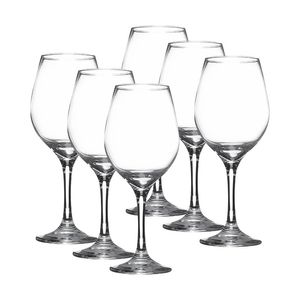 Combo 6 Taças de Vinho Vidro Amber Transparente 460ml - Pasabaçe