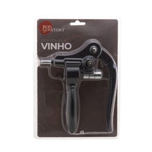 Saca Rolhas Coelho Zinco E Plástico Para Vinho Preto 15x5x19cm - Rojemac