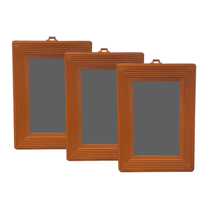 Kit com 3 Espelhos Moldura Plástica Laranjinha Nº12 13x18x1,5cm - Triax