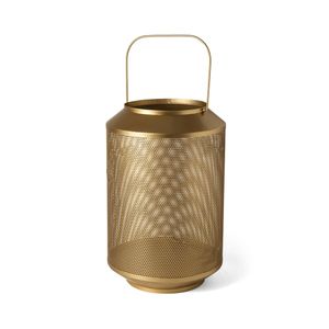 Lanterna Decorativa Metal Dourado 40,5x25cm - Mart