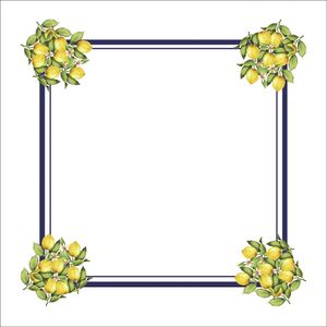 Guardanapo Tecido Estampado Limão Siciliano 45x45cm - Nsw Decor