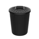 Cesto_de_Lixo_Plástico_Preto_14_Litros_Ref.331_Uninjet