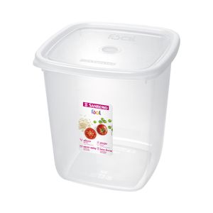 Pote Fácil Quadrado Plástico E Tampa Transparente 7L - Sanremo