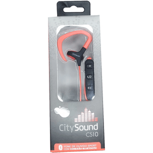 Fone de Ouvido Citysound Bluetooth Vermelho Cs10 - DL
