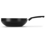 Frigideira_Wok_Inducão_28cm_Alumínio_Antiaderente_2,3mm_Preta_Com_Tampa_de_Vidro_Ref.44228_Multiflon