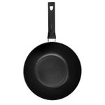 Frigideira_Wok_Inducão_28cm_Alumínio_Antiaderente_2,3mm_Preta_Com_Tampa_de_Vidro_Ref.44228_Multiflon