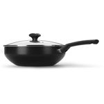 Frigideira_Wok_Inducão_28cm_Alumínio_Antiaderente_2,3mm_Preta_Com_Tampa_de_Vidro_Ref.44228_Multiflon