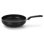 Frigideira_Wok_Inducão_28cm_Alumínio_Antiaderente_2,3mm_Preta_Com_Tampa_de_Vidro_Ref.44228_Multiflon