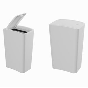 Lixeira Com Tampa Click 8 Litros Branco - Astra