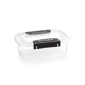 Pote Ultraforte Com Travas 2,1L Plástico Preto 8,7x16,5x25cm - Nitron