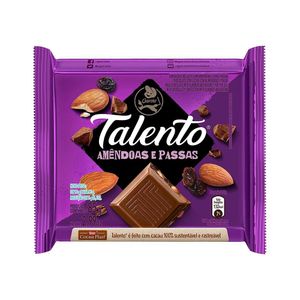 Chocolate Talento Ao Leite Com Amêndoas E Uvas Passas 85g 663 - Garoto