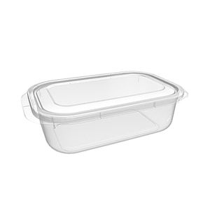 Pote Alto Retangular Pequeno 1,5L Plástico Natural 7x11,5x25cm - Nitron