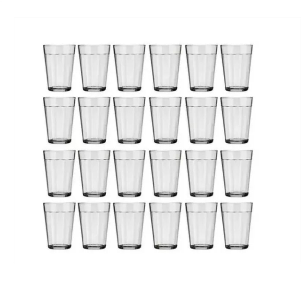 Caixa com 24 Copos  Americano de vidro 190ml - Nadir